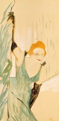 Yvette Guilbert (1867-1944) bei einem Vorhangruf, 1894